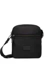 Paul & Shark Zip-up Messenger Bag In Black