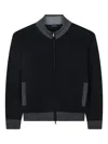 Paul & Shark Soft Cool Touch Wool Sweater With Zip Closure In Black