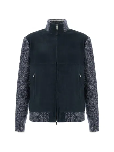 Paul & Shark Zip-up Bomber Jacket In Black
