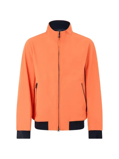 Paul & Shark Zip-up Bomber Jacket In Orange