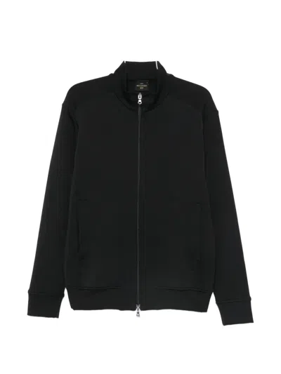 Paul & Shark Zip-up High-neck Jacket In Black