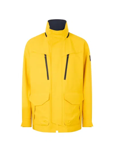 Paul & Shark Zip-up High-neck Jacket In Yellow