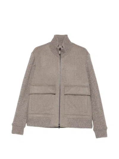 Paul & Shark Blouson Aliseo In Lana E Cashmere In Gray