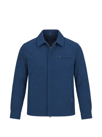 Paul & Shark Zip-up Shirt Jacket In Blue