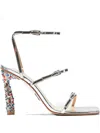 Paul Andrew 95mm Slinky Rhinestone-embellished Buckled Sandals In Multi