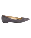 Paul Andrew Ballet Flats In Grey Suede In Grey