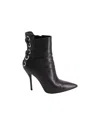 Paul Andrew Bayridge Corset Ankle Booties In Black Leather In Black