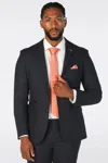 Paul Andrew Blazer Wool Blend Tweed Sport Coat Tailored Fit In Blue