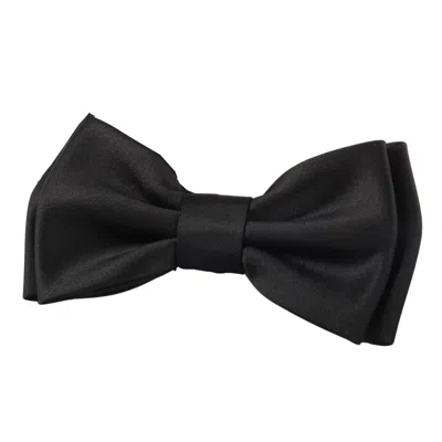 Paul Andrew Bow Tie Pocket Square Cuff Links Gift Set In Black