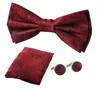 Paul Andrew Bow Tie Pocket Square Cuff Links Gift Set In Pink