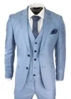 Paul Andrew Charles 3 Piece Plain Suit In Blue