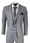 Paul Andrew Charles 3 Piece Plain Suit In Grey