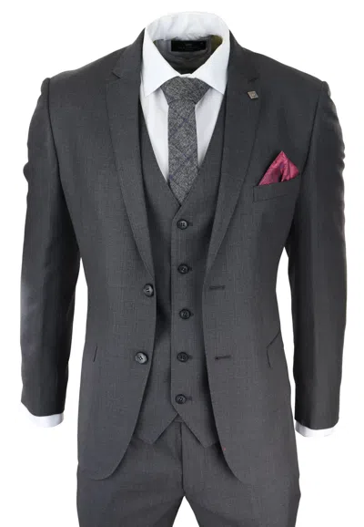Paul Andrew Charles 3 Piece Plain Suit In Multi