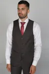 Paul Andrew Charles Plain Charcoal Summer Waistcoat In Pink