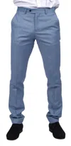 Paul Andrew Charles Plain Summer Trousers In Blue