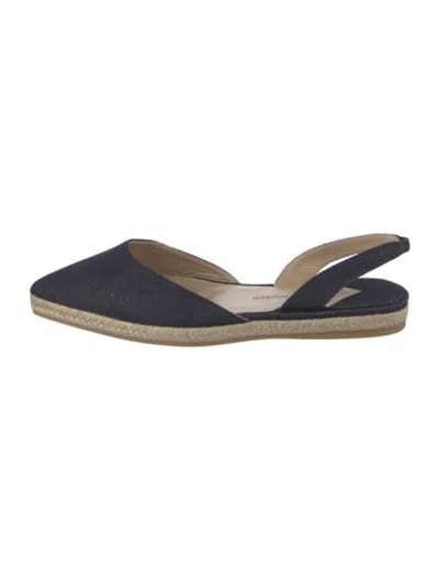 Pre-owned Paul Andrew Denim Espadrilles In Blue