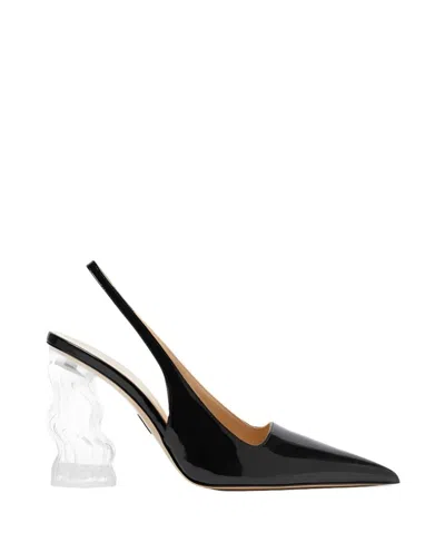 Paul Andrew Glass 95 Slingbacks In Black