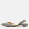 Paul Andrew Grey Suede Rhea Slingback Ballet Flats In Gray