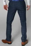 Paul Andrew Hamleys Check Classic Trousers In Blue