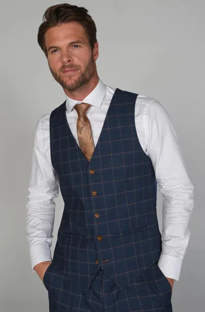 Paul Andrew Hamleys Formal Check Blue Waistcoat