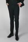 Paul Andrew Jasper Checked Trousers Suit Pants In Green