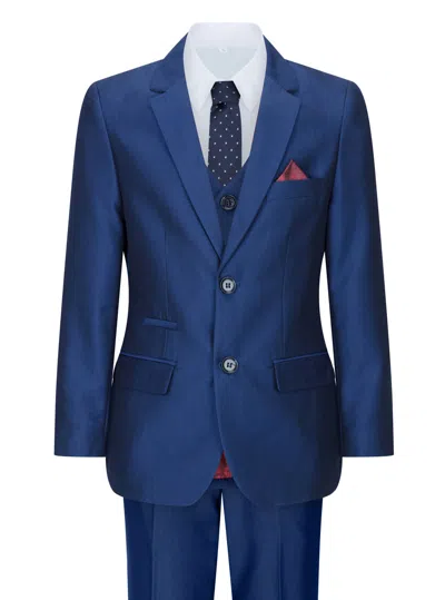 Paul Andrew Kids' Kingsley 3 Piece Wedding Suit In Blue