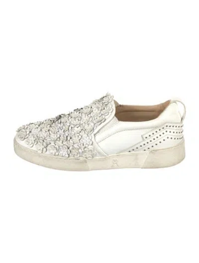 Pre-owned Paul Andrew Leather Loafers In White