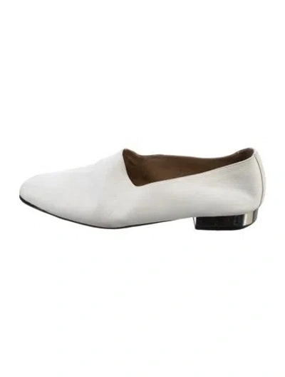 Pre-owned Paul Andrew Leather Loafers In White