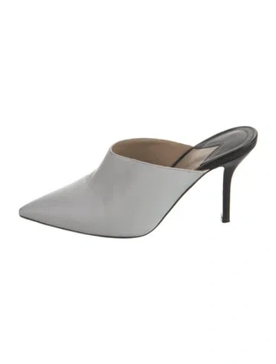 Pre-owned Paul Andrew Leather Mules In White