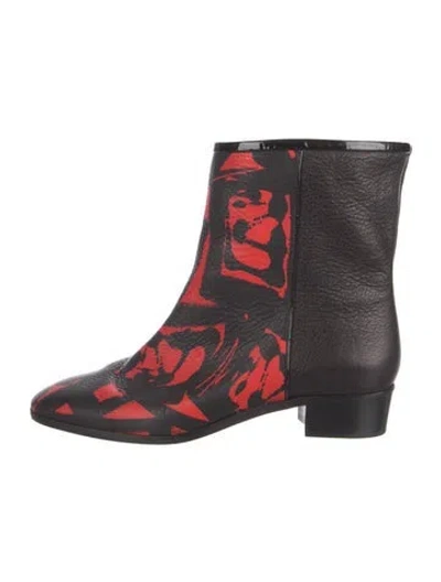 Pre-owned Paul Andrew Leather Printed Boots In Multicolor