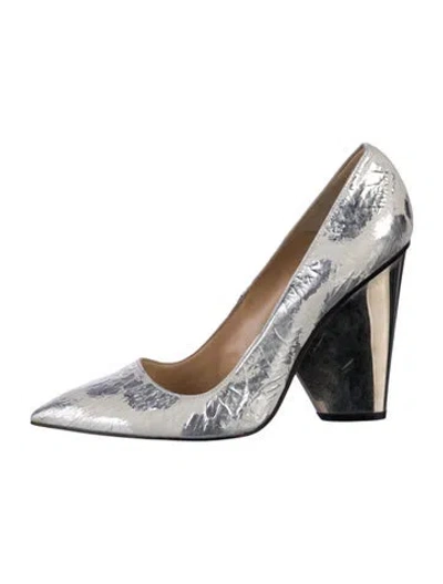 Pre-owned Paul Andrew Leather Pumps In Silver