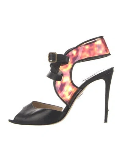 Pre-owned Paul Andrew Leather Slingback Pumps In Black