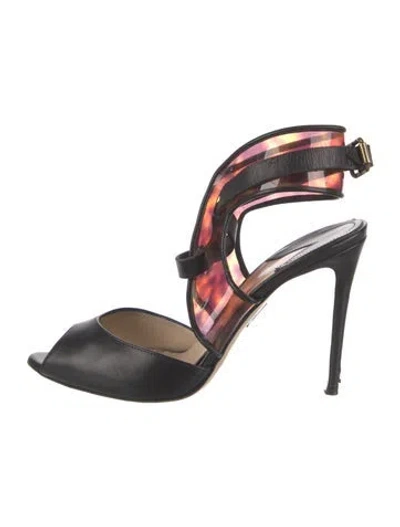 Pre-owned Paul Andrew Leather Slingback Pumps In Black