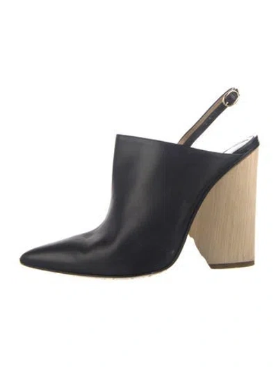 Pre-owned Paul Andrew Leather Slingback Pumps In Blue
