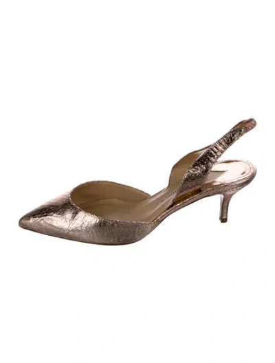 Pre-owned Paul Andrew Leather Slingback Pumps In Multi