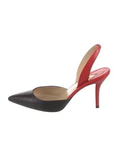 Pre-owned Paul Andrew Leather Slingback Pumps In Multi