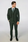 Paul Andrew Leo 3 Piece Checked Suit In Green