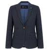 Paul Andrew Madrid Tweed Tailored Fit Blazer Wool Polyester Blend In Blue