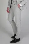 Paul Andrew Mark Check Classic Trousers In Beige