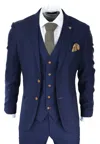 Paul Andrew Mayfair 3 Piece Grooms Suit In Blue