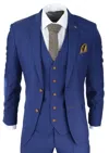 Paul Andrew Mayfair 3 Piece Grooms Suit In Blue