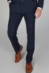 Paul Andrew Mayfair Plain Formal Plain Trousers In Blue