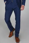 Paul Andrew Mayfair Plain Formal Trousers Suit Pants In Blue