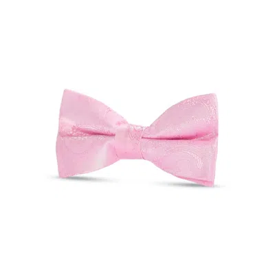 Paul Andrew Paisley Floral Satin Bow Tie In Pink