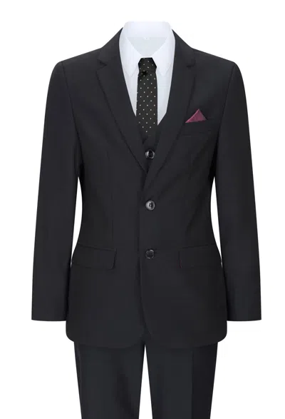 Paul Andrew Kids' Parker 3 Piece Suit Classic Wedding In Black