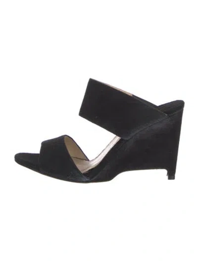 Pre-owned Paul Andrew Patent Leather Mules In Black