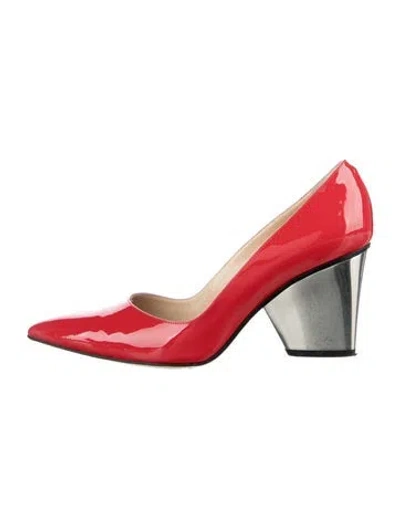 Pre-owned Paul Andrew Patent Leather Pumps In Red