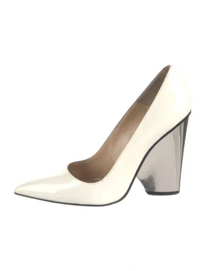 Pre-owned Paul Andrew Patent Leather Pumps In White