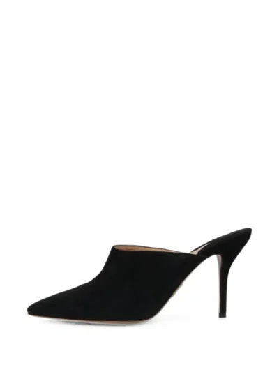 Pre-owned Paul Andrew Pointed-toe Mules In Black
