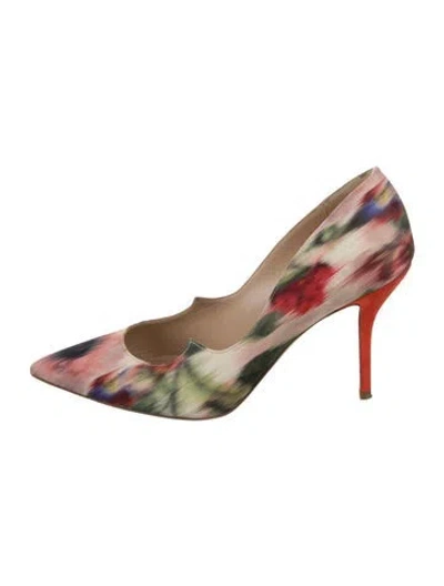 Pre-owned Paul Andrew Printed Slingback Pumps In Multi